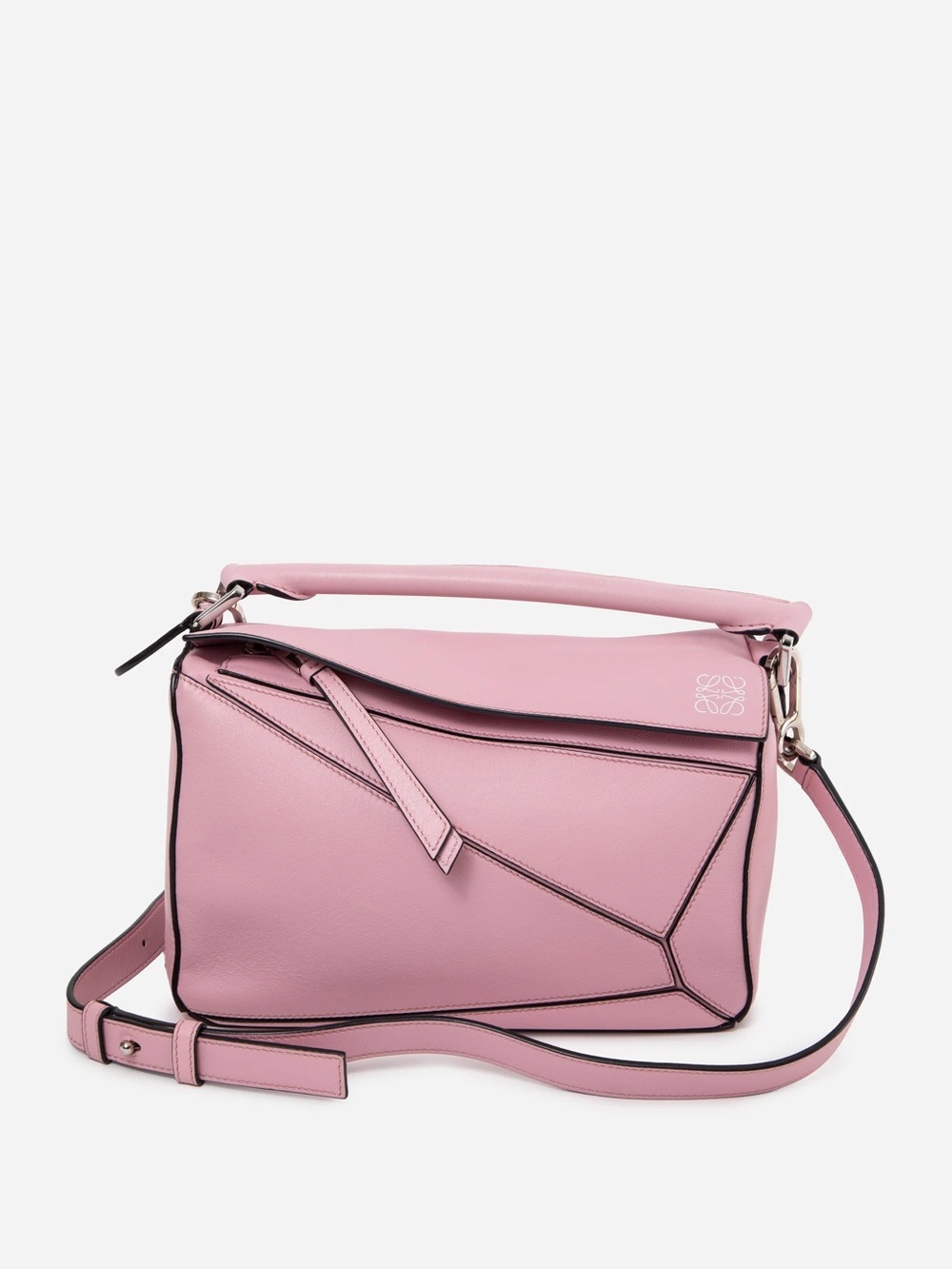 Loewe 2019 Pink Calfskin Small Puzzle Bag